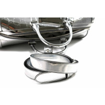 Gucci Borsone Pelle Argento