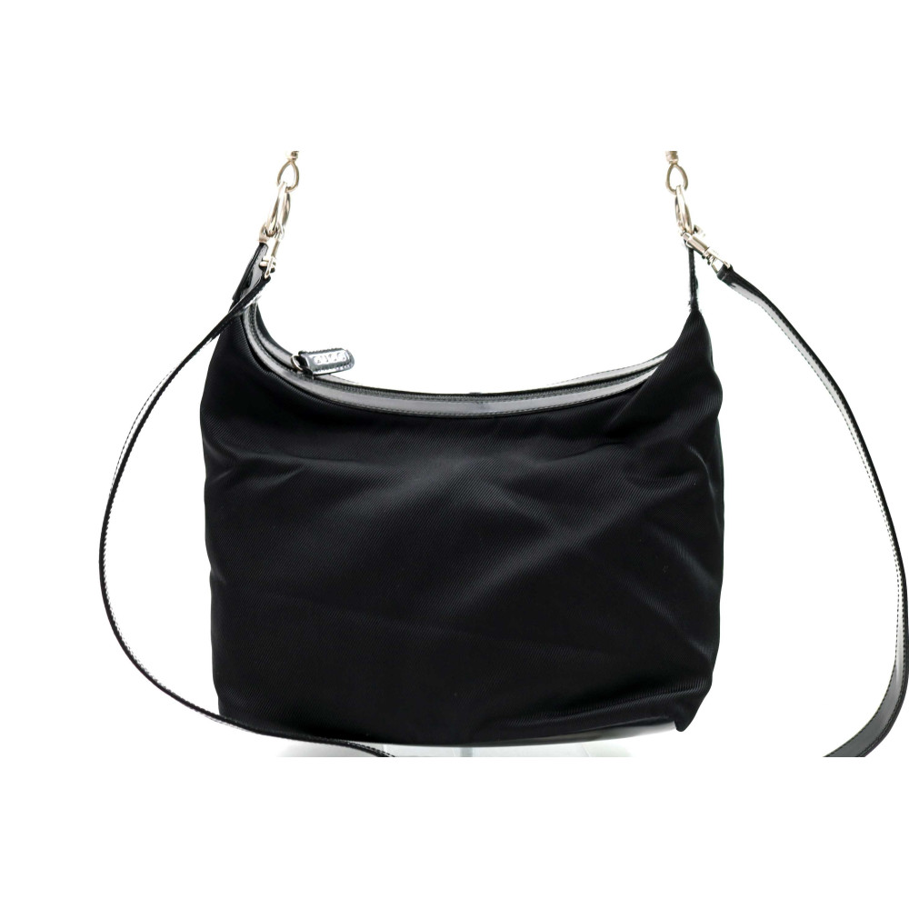 Gucci Tracolla Top Handle Bamboo Nylon Nero