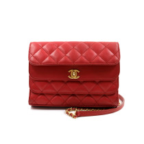 Chanel Triple Flap Pelle Rossa