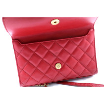 Chanel Triple Flap Pelle Rossa