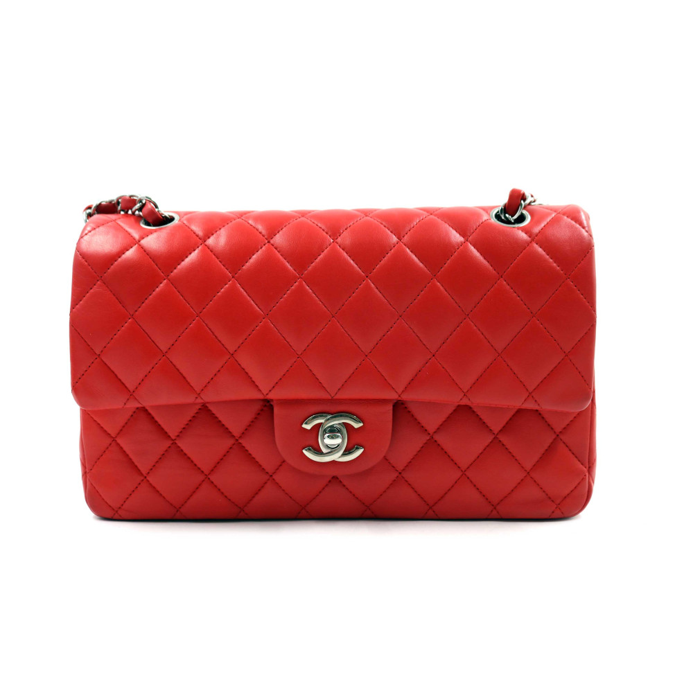 Chanel Classica Media Pelle Rossa
