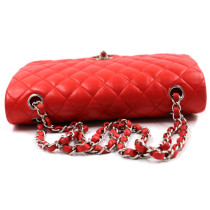 Chanel Classica Media Pelle Rossa
