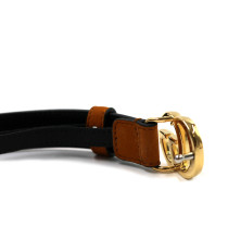 Gucci Cintura Pelle Scamosciata Marrone e Nero
