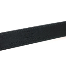 Gucci Cintura Pelle Scamosciata Marrone e Nero