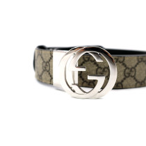 Gucci Cintura Pelle Beige