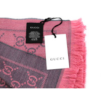 Gucci Stola Sciarpa Rosa e Grigia
