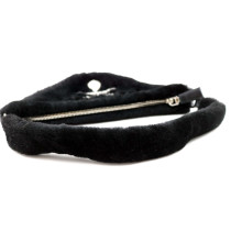 Prada Triangle Pelliccia Sintetica Nera