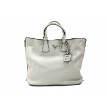 Prada Esplanade Pelle Martellata Bianca