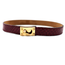 Fendi Bracciale Pitone Borgogna