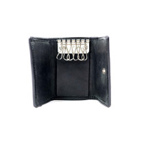 Gucci Portachiavi Tela e Pelle Nera