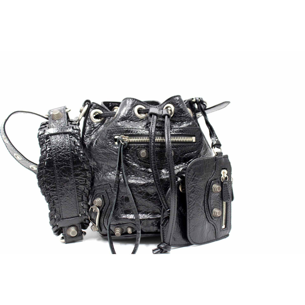 Balenciaga Le Cagole Secchiello Pelle Nera