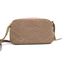 Gucci Camera Bag GG Marmont Misura Piccola Pelle Beige Rosato