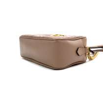 Gucci Camera Bag GG Marmont Misura Piccola Pelle Beige Rosato