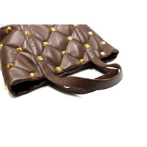 Valentino Roman Stud Shopping Pelle Marrone