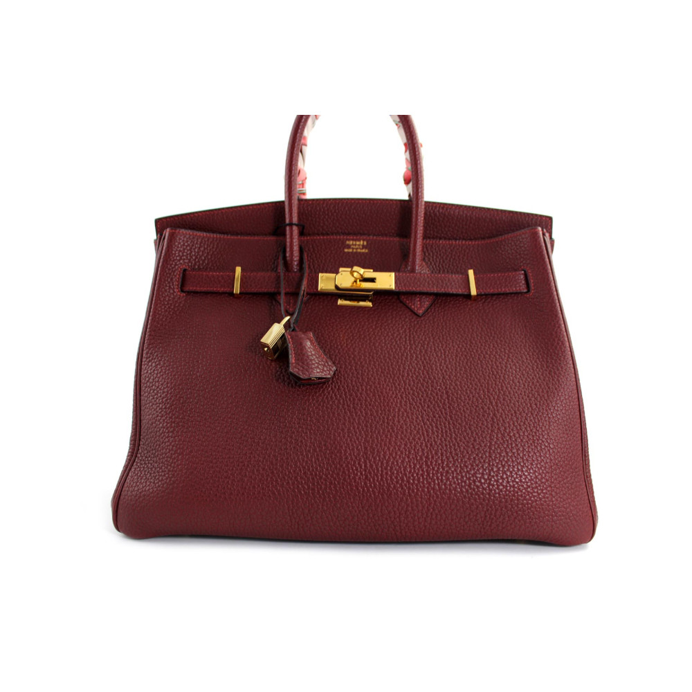 Hermes Birkin 35 Pelle Fjord Bordeaux