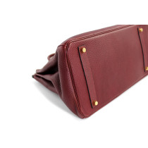 Hermes Birkin 35 Pelle Fjord Bordeaux