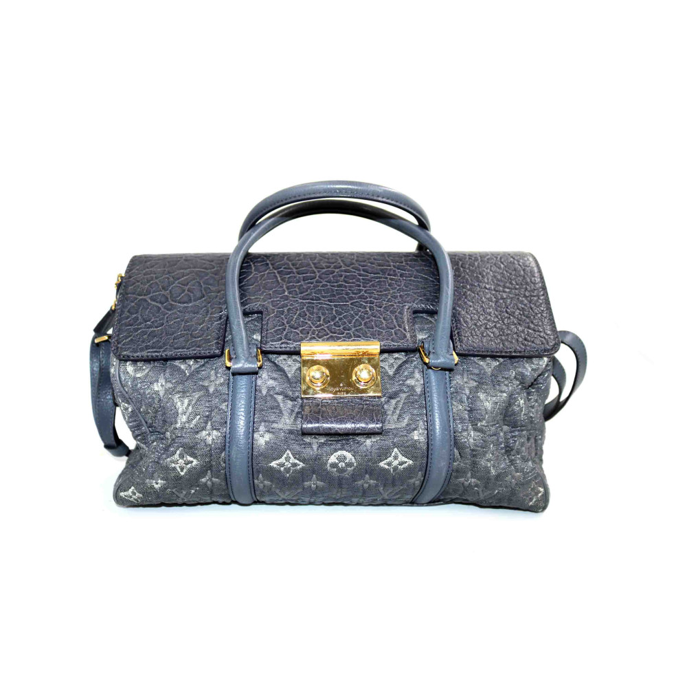 Louis Vuitton Volupte Psyche Pelle e Tessuto Blu