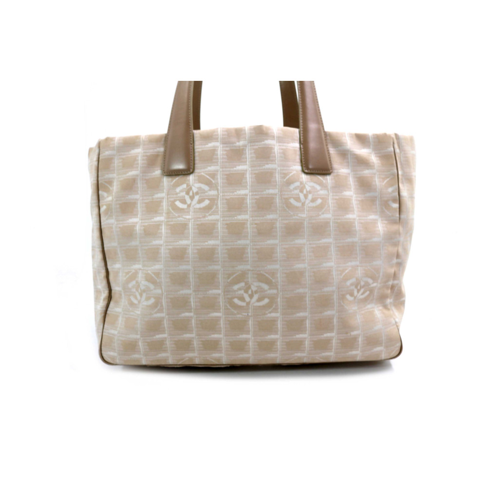 Chanel Tote Bag New Travel Line Tela Beige