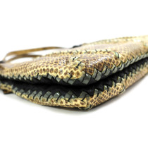 Bottega Veneta Shopping Pitone Marrone e Giallo