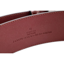 Gucci Cintura Pelle Lucida Bordeaux
