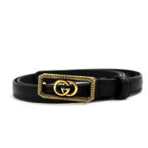 Gucci Cintura Interlocking Pelle Nera