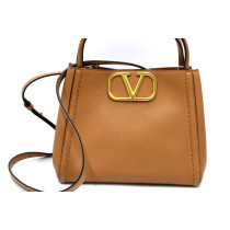 Valentino Double Handle Medium Pelle Cuoio