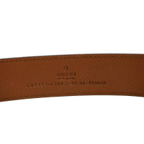 Gucci Cintura Bicolor Pelle Marrone e Oro