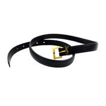 Saint Laurent Cintura Cassandre Pelle Nera