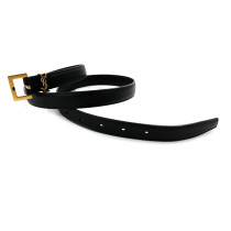 Saint Laurent Cintura Cassandre Pelle Nera
