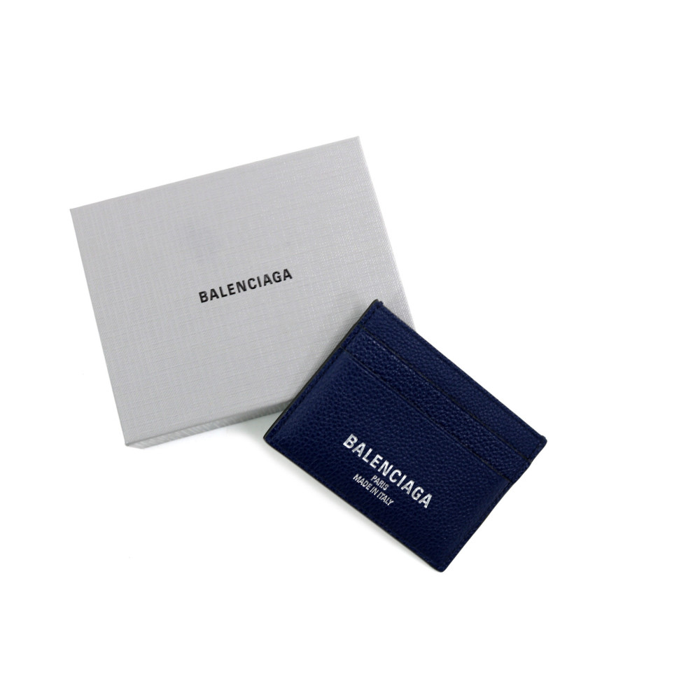 Balenciaga Portacarte Pelle Blu