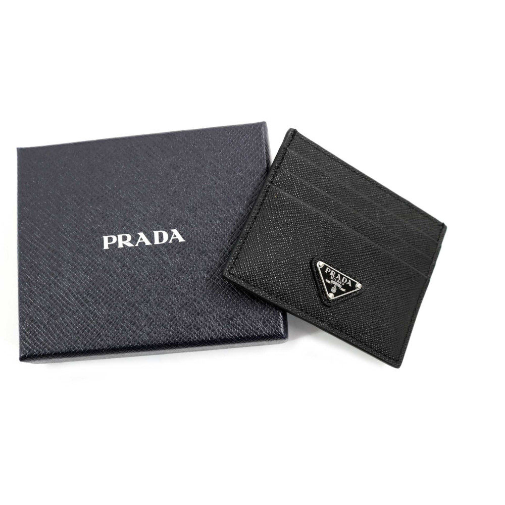 Prada Portacarte Pelle Saffiano Nero