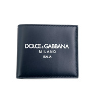 Dolce & Gabbana Portafoglio Bi-Fold Pelle di Vitello Blu