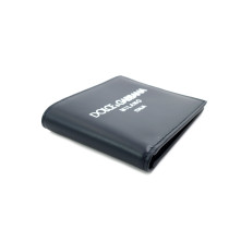 Dolce & Gabbana Portafoglio Bi-Fold Pelle di Vitello Blu
