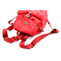Prada Zaino Re - Edition Tela Vela Rossa
