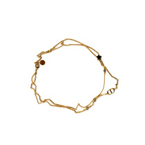 Dior Collana Doppia Petit CD Metallo Oro