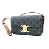 Celine Triomphe Long Pelle Marrone