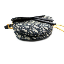 Dior Saddle Tela Jaquard Oblique Blu