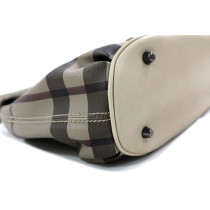 Burberry Shopping North Field Tela Cerata Grigio Smoke Check