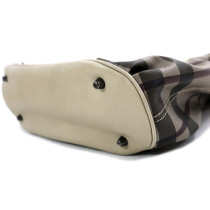 Burberry Shopping North Field Tela Cerata Grigio Smoke Check