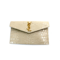 Saint Laurent Uptown Pelle stampa cocco bianco