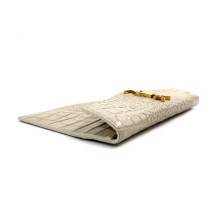 Saint Laurent Uptown Pelle stampa cocco bianco