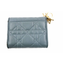 Dior Portafoglio Lady Lotus Pelle Celeste