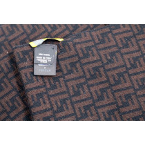 Fendi Sciarpa Zucchino Lana Marrone e Nero