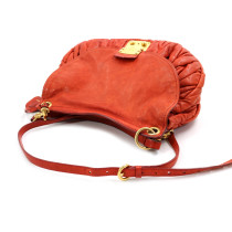 Miu Miu Coffer Goffrata Pelle Rossa Aranciata