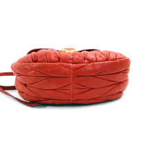 Miu Miu Coffer Goffrata Pelle Rossa Aranciata