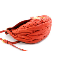 Miu Miu Coffer Goffrata Pelle Rossa Aranciata