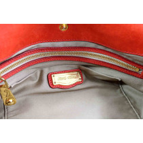 Miu Miu Coffer Goffrata Pelle Rossa Aranciata