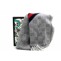 Gucci Sciarpa Lana Angora Grigia