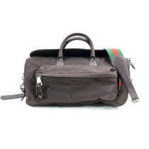 Gucci Borsone Tessuto Marrone