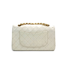 Chanel Classica Media Vintage Pelle Bianca